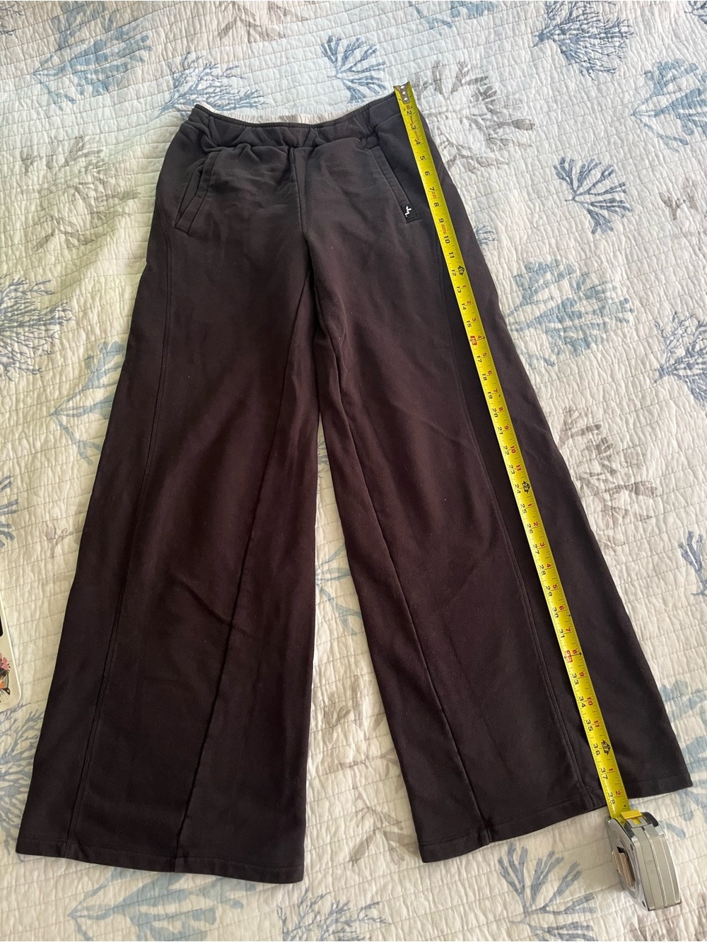 JoyLab Black Fleece Joggers with White Waistband